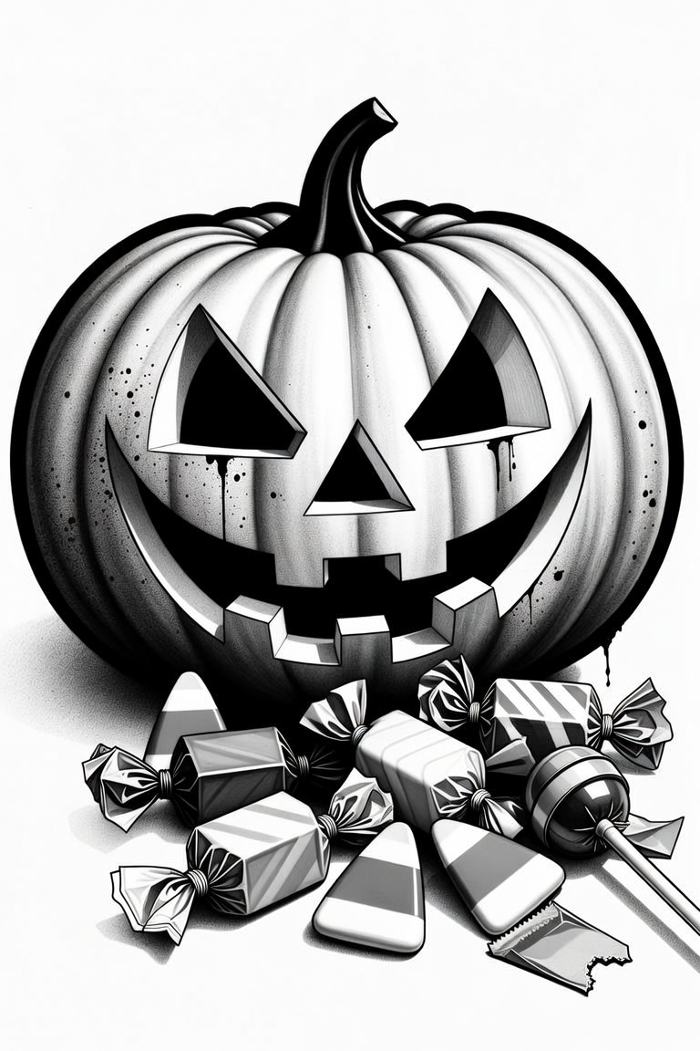 Trick R' Treat Pop — black and grey Halloween flash design