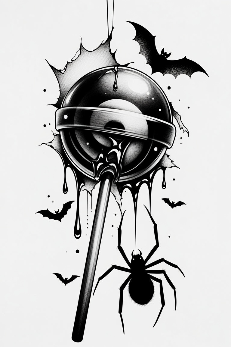Trick R' Treat Pop IV — black and grey Halloween flash design