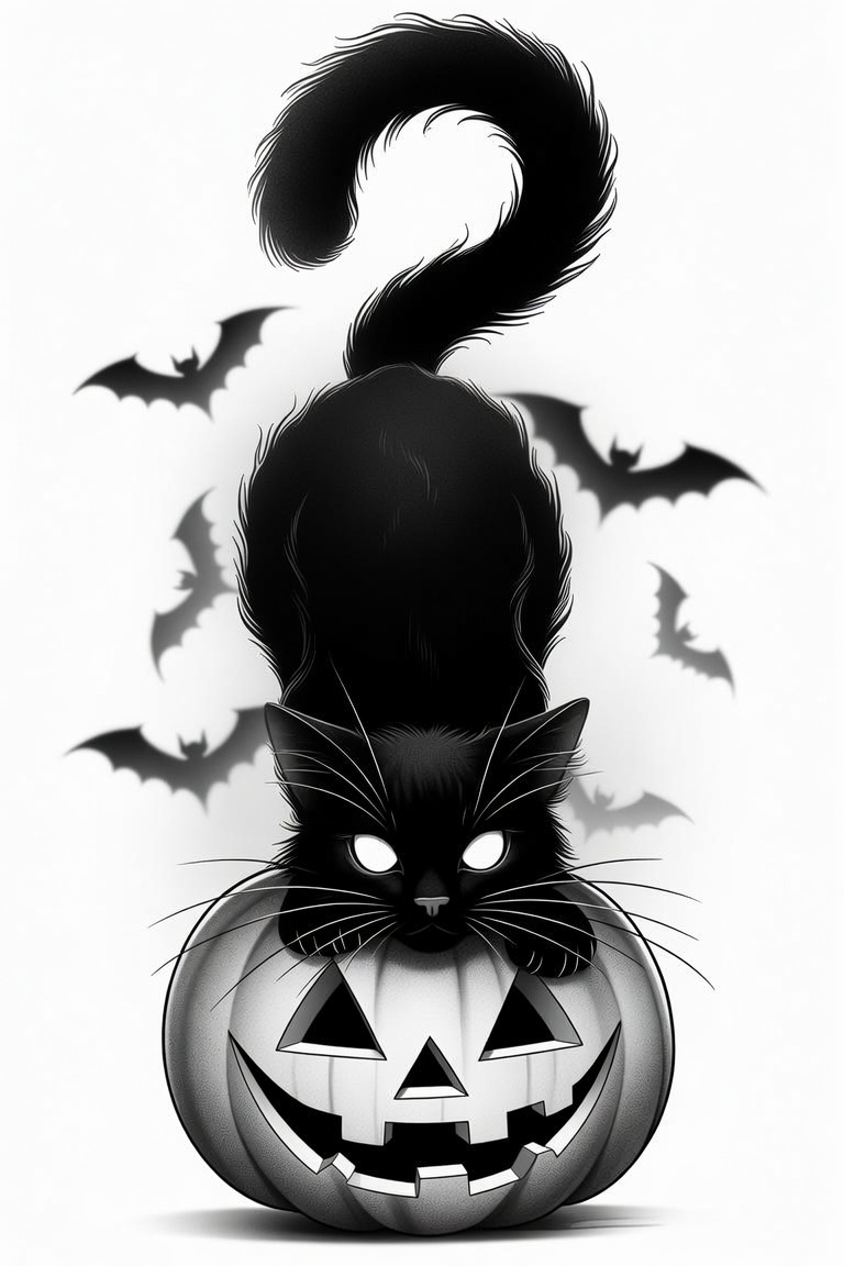 Trick R' Treat Pop V — black and grey Halloween flash design